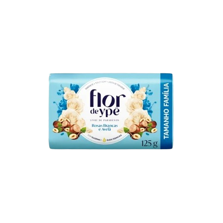 SABONETE ROSAS BRANCAS E AVELA FLOR DE YPE 125 G  