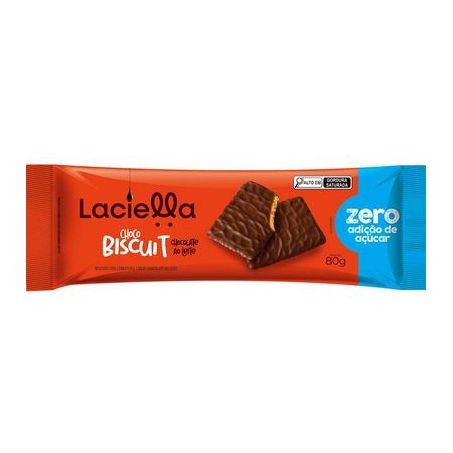 Biscoito Laciella Choco Biscuit Chocolate ao Leite 80g