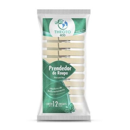 Prendedor Theoto de Roupa c/12