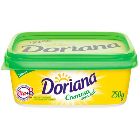 Margarina doriana cremosa sem sal 250 gr