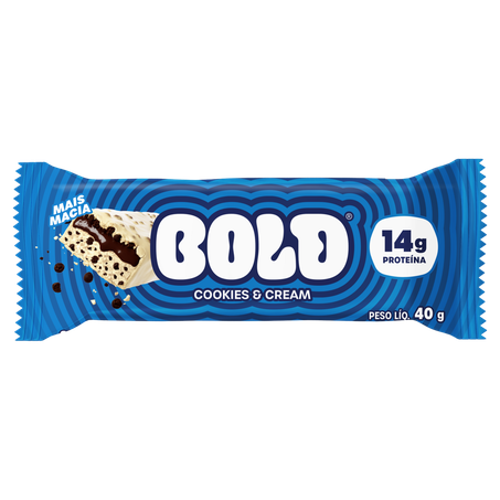 Barra de Proteína Cookies  Cream Bold Pacote 40g