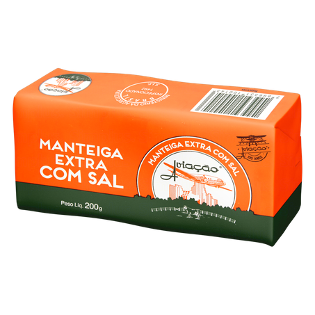 MANTEIGA AVIAÇÃO COM SAL TABLETE 200G 360-2
