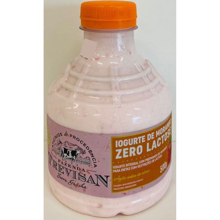 Iogurte trevisan integral morango zero lactose 500g