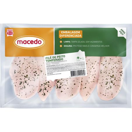 FILÉ DE PEITO MACEDO TEMPERADO CONGELADO