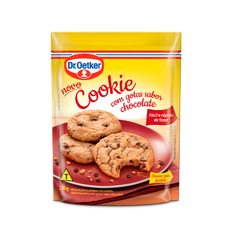Mistura Cookies Dr Oetker Com Gotas De Chocolate Sachê 250g 
 