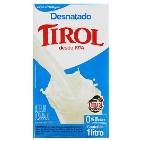LEITE TIROL UHT DESNATAD 1LT