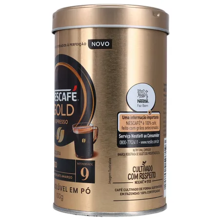 Café Nescafé Gold Espresso Intensidade 9 Lata 100G 360-6