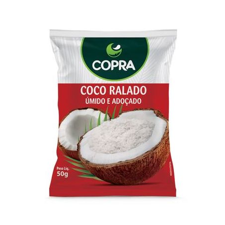 Coco Ralado Copra Umido Adoçado 50g