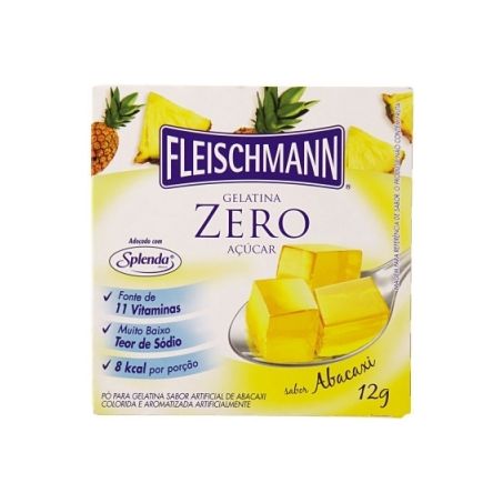 Gelatina sem sabor incolor fleischmann 24g