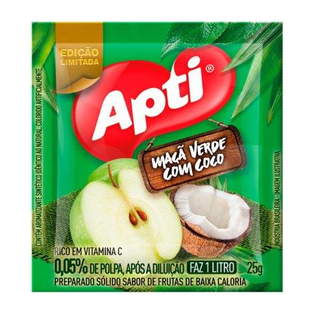 Refresco apti maçã verde e coco 25g