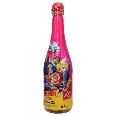 Espumante spunch 660ml zero alcool liga da justica 360-4