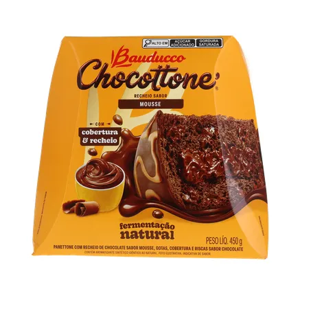 Panettone Bauducco Mousse de Chocolate Caixa 450gr 360-18