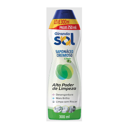 SAPONACEO CREM LIMAO SQUEEZE GIRANDO SOL LV300 PG250ML