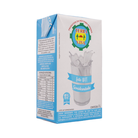 LEITE LONGA VIDA TERRA VIVA SEMIDESNATADO 1L 360-24