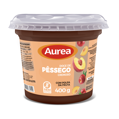 Doce cremoso pêssego áurea