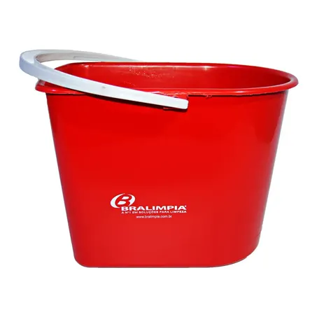 BALDE DE PLÁSTICO 14L VERMELHO BRALIMPIA BAMOVM