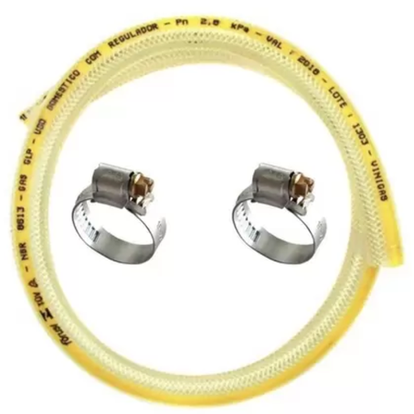 Mangueira gas vinigas nbr8613 1,25mt c/2 abraçadeira