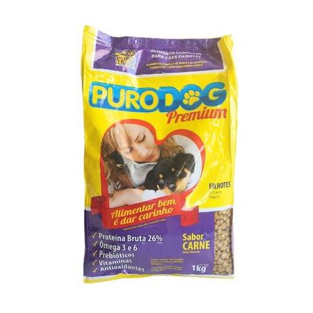 RAÇÃO PARA CÃO PURO DOG PREMIUM FILHOTES 1KG