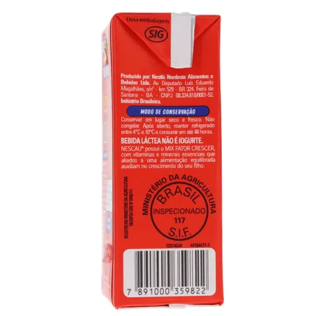 BEBIDA LÁCTEA NESCAU PRONTINHO 180ML 360-26