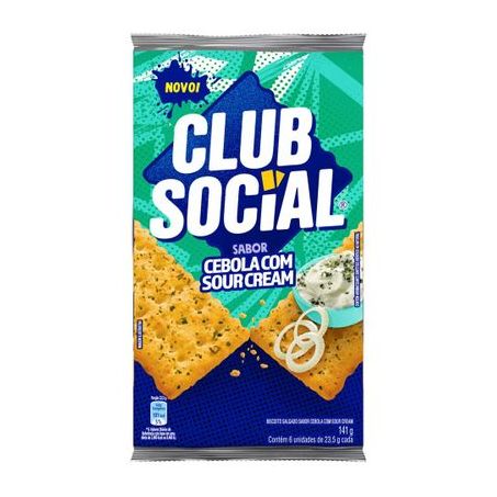 Biscoito lanche club social cebola com sour cream pacote 141g