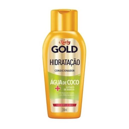 Condicionador hidratacao agua de coco/extrato de babosa niely gold 175ml