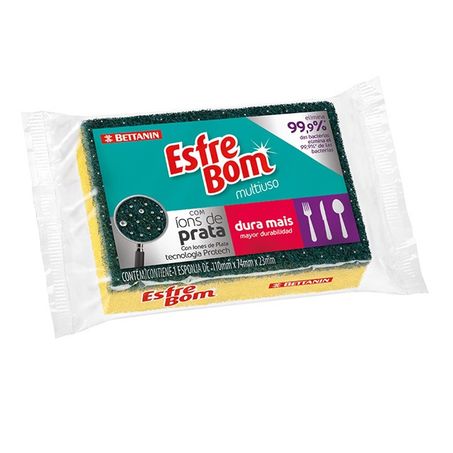 Esponja dupla face esfrebom multi uso