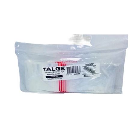 SACO PLÁSTICO HERMÉTICO ZIP LOCK N01 5 X 7CM C/100UN TALGE