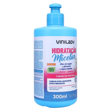 Creme de Pentear Vinilady Hidratação Micelar Frasco 300ml 360-33