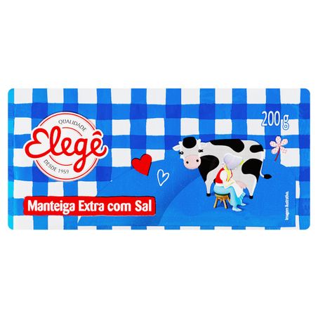 Manteiga extra com sal elegê