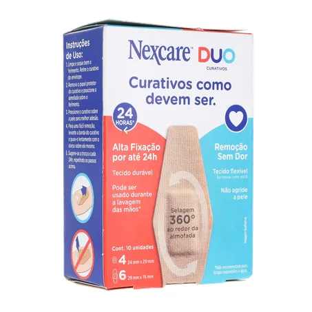 Curativo nexcare duo tamanhos diferentes caixa c-10unid 360-33