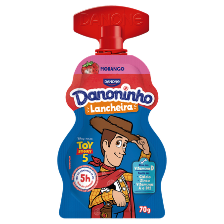 Iogurte Integral Morango Toy Story 5 Danoninho Lancheira Squeeze 70g