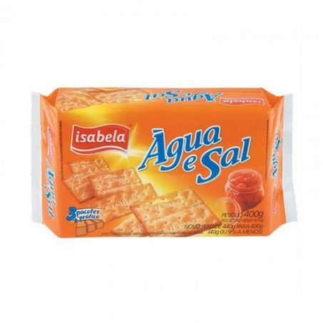 Biscoito Salgado Isabela Água e Sal Pacote 350gr