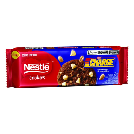 Biscoito cookies charge 60g gotas chocolate branco