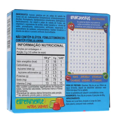 Gelatina Apti Sabor Tutti-Frutti Caixa 20gr 360-16