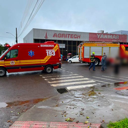 Atropelamento no centro deixa homem ferido em São Miguel do Oeste