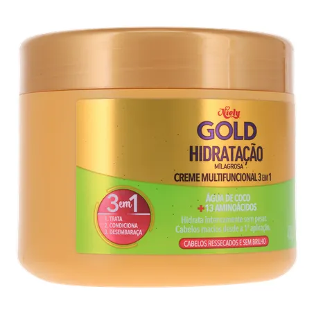 Creme de Tratamento Niely Gold Água de Coco 430g 360-33