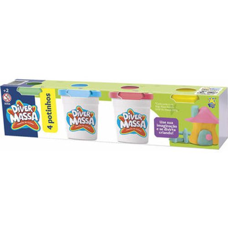 KIT 4 MASSINHA DIVERTOYS SORT.