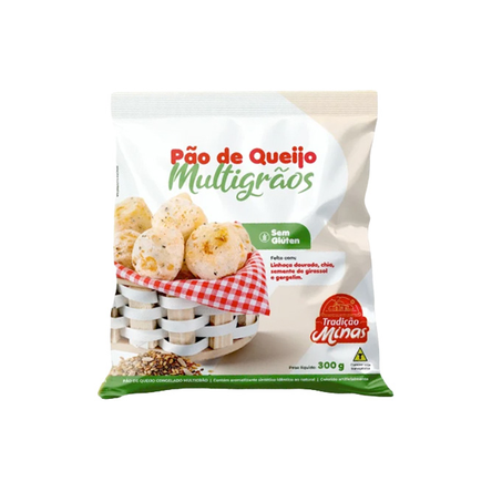 Pão queijo multigrãos tradição minas 300g