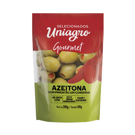 Azeitona uniagro com pimentão 100g