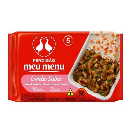 Meu Menu Perdigão Lombo Suíno ao Molho Oriental com Arroz e Cenoura 300g