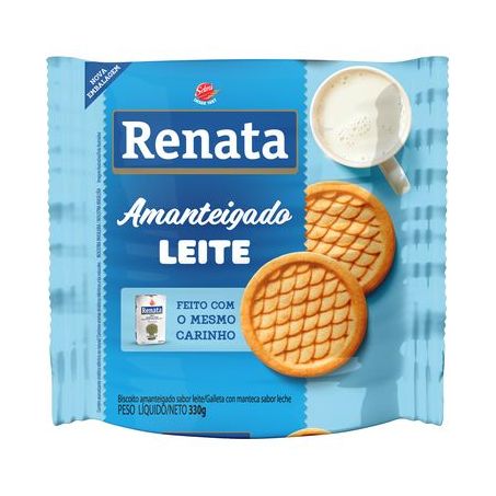 BISCOITO RENATA 330G AMANTEIGADO LEITE