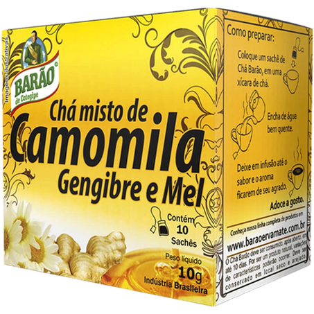 CHÁ BARÃO CAMOMILA/GENGIBRE/MEL 10G
