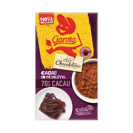 Chocolate Pó Solúvel 70% Cacau Garoto Chocolateria Caixa 200G