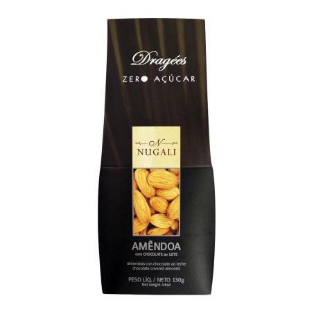 Chocolate Nugali Dagrées Amêndoa Zero Açúcar Embalagem 130G