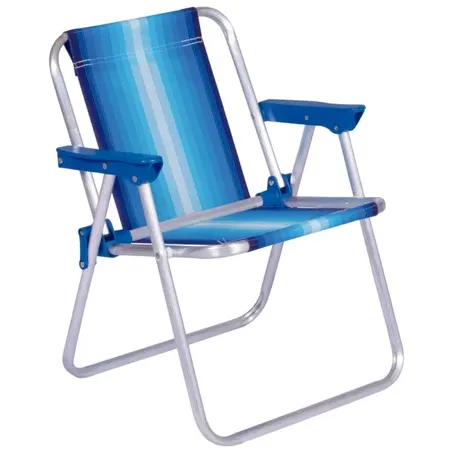 MOR CADEIRA INFANTIL ALUMINIO ALTA AZUL            360-1