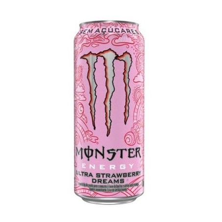 Energético Ultra Strawberry Dreams Zero Açúcar Monster Lata 473ml
