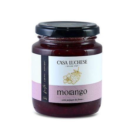 Doce de fruta morango premium casa luchese 250g