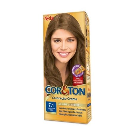 TINTURA COR & TON 125GR 7.1 LOIRO CINZA