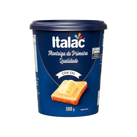 MANTEIGA ITALAC C/SAL 500G POT