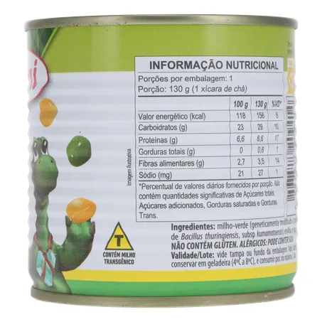 Ervilha e Milho Verde em Conserva Fugini Cozido Ao Vapor Lata 200gr 360-1